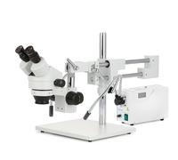 AmScope 7X-45X Binocolo Stereo Zoom Microscopio + Boom Stand + Doppio Alogena