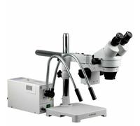 AmScope 7X-45X Stereo Zoom Microscopio Boom + Fibre Ottiche collo D'Oca Luce