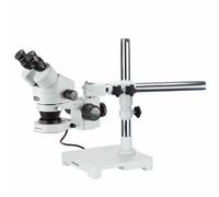 AmScope 7X-45X Stereo Zoom Microscopio Su Boom Stand + 80 LED Anello Luce
