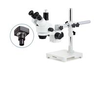 AmScope 7X-45X Trincocular Simul-Focal Stereo Zoom Microscopio + 5MP Camera Su
