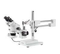 AmScope 7X-45X Trinoculare Stereo Boom Zoom Microscopio + Fluorescente Ring Luce