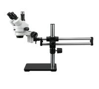AmScope 7X-45X Trinoculare Stereo Microscopio Su Sfera Cuscinetto Dual-Arm Stand