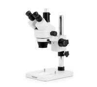 AmScope 7X-45X Trinoculare Stereo Zoom Microscopio Su Pilastro Base+ 64 Luce LED