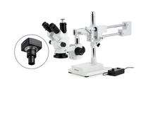 AmScope 7X-90X Simul-Focal Zoom Stereo Boom Microscopio + 5MP Camera + Luce LED