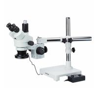 AmScope 7X-90X Trinoculare Zoom Stereo Microscopio Su Boom Stand + 144-LED Luce