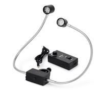 Amscope 8W LED Doppio Cigno Illuminatore per Stereo Microscopi W Pilastro Clamp