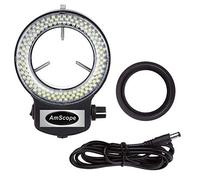 AmScope - Anello luminoso a 144 LED per microscopi stereo, controllo intensità variabile, alloggiamento nero - LED-144B-ZK