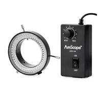 Amscope LED-144 144-LED Microscopio Anello Luce con Adattatore