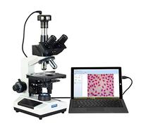 AmScope M837ZL-PHC2-C50U OMAX 40X-2500X - Microscopio a LED trinoculare con contrasto di fase e fotocamera digitale 5MP