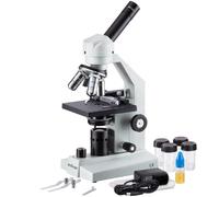 Amscope Microscopio Monoculare LED Per Studenti 40X-2500X Con Calibro Meccanico