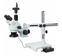 Amscope Microscopio Stereo Trinoculare Zoom 3.5X-90X + Telecamera 3MP + Luce LED