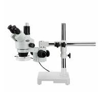 Amscope Microscopio Stereo Trinoculare Zoom 7X-90X + Anello Di Luce Fluorescente