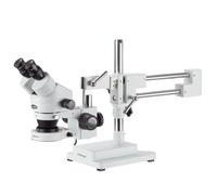 Amscope Microscopio Stereo Zoom Binoculare 3.5X-45X +80 Luce LED +Braccio Doppio