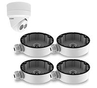 AmSecu CB130T DS-1280ZJ-DM8 - Scatola di giunzione per condotti esterni per telecamera Hikvision Dome DS-2CD2342WD-I, DS-2CD2363G0-I, DS-2CD2343G0-I, DS-2CD2383G0-I Scatola di giunzione per telecamera a torretta Hikvision (confezione da 4)