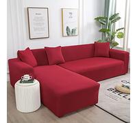 Amsg Copridivano con Penisola Elasticizzato A Sinistra Destra, Copridivano AntiGraffio Gatto Chaise Longue Sofa Cover A Forma di L,A,XL235~300cm