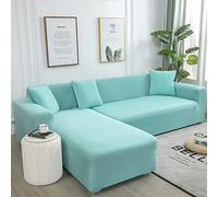 Amsg Copridivano con Penisola Elasticizzato A Sinistra Destra, Copridivano AntiGraffio Gatto Chaise Longue Sofa Cover A Forma di L,Q,XL235~300cm