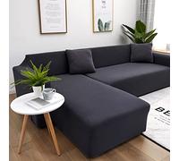 Amsg Copridivano con Penisola Elasticizzato A Sinistra Destra, Copridivano AntiGraffio Gatto Chaise Longue Sofa Cover A Forma di L,P,L 190~230cm
