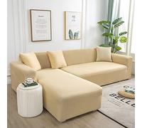 Amsg Copridivano con Penisola Elasticizzato A Sinistra Destra, Copridivano AntiGraffio Gatto Chaise Longue Sofa Cover A Forma di L,E,L 190~230cm