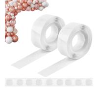 AMSGANK 1000 Pezzi Nastro Biadesivo Trasparente Rotondo Punti Adesivi Biadesivi Rimovibile Punti Autoadesivi Multiuso per Feste, Arte Fai da Te, Decorazione Domestica, 2 Rotoli (10 mm)