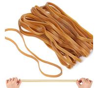 AMSGANK 120 Pezzi Elastici in Gomma, 200 x 4 mm Grandi Anelli Elastici di Gomma Resistenti Riutilizzabili Rubber Elastic Bands Multiuso per Ufficio, Casa, Scuola (Marrone)