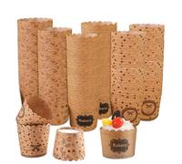 AMSGANK 150 Pezzi Pirottini per Muffin Carta, Stampi Muffin Pirottini Cupcake Carta e Getta per Feste, Party, Matrimonio, Compleanno, Halloween, Natale (Colore Marrone)