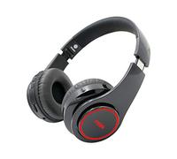 Amshine Cuffie wireless con luce LED, cuffie Bluetooth sopra l'orecchio con microfono, cancellazione del rumore, per telefoni cellulari, supporto scheda TF (nero)