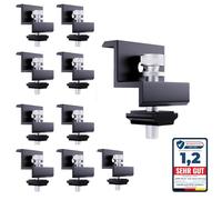 AMSID - Set di 10 morsetti terminali solari, regolabili (30-35 mm), per centrali elettriche da balcone e impianti fotovoltaici, supporto universale per tetto piatto, tetto trapezoidale e sistemi a
