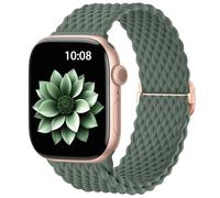 AMSKY Cinturini in Intrecciato Compatibile con Cinturino Apple Watch 40mm 44 mm 42mm 46mm 45mm 41mm 38mm 49mm Donna Uomo, Tessile Compatibile con Apple Watch Series 11 10 9 8 7 6 5 4, SE 3 2 1