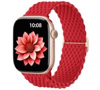 AMSKY Cinturini in Intrecciato Compatibile con Cinturino Apple Watch 40mm 44 mm 42mm 46mm 45mm 41mm 38mm 49mm Donna Uomo, Tessile Compatibile con Apple Watch Series 11 10 9 8 7 6 5 4, SE 3 2 1