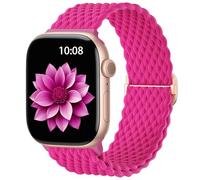 AMSKY Cinturini in Intrecciato Compatibile con Cinturino Apple Watch 40mm 44 mm 42mm 46mm 45mm 41mm 38mm 49mm Donna Uomo, Tessile Compatibile con Apple Watch Series 11 10 9 8 7 6 5 4, SE 3 2 1
