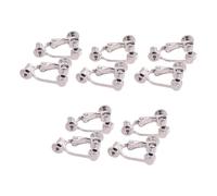 AMSLSIU 10 pz Convertitori Clip Dell'orecchio Accessori Orecchino Vite/Leva Non Trafitto Fatto A Mano con Rilievi di Plastica Ad Anello Risultati, Tipo3