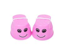 AMSLSIU 2 pacchi/lotto sviluppano la coordinazione e l'equilibrio con i trampoli da salto in plastica, giocattoli sportivi divertenti all'aria aperta per bambini , rosa