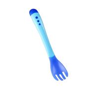 AMSLSIU 3 Pezzi Cucchiaio Morbido per Bambini Rilevamento della Temperatura Cucchiai da Zuppa di Plastica Cambia Colore Cucchiai da Tavola Sensibili al Calore, Blu, 2.1 x 14 cm