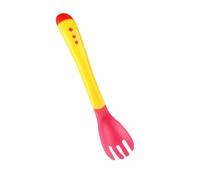 AMSLSIU 3 Pezzi Cucchiaio Morbido per Bambini Rilevamento della Temperatura Cucchiai da Zuppa di Plastica Cambia Colore Cucchiai da Tavola Sensibili al Calore, Giallo, 2.1 x 14 cm