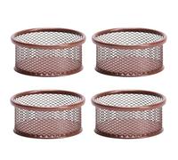 AMSLSIU 4 pezzi Porta graffette a forma di organizer multifunzionale in metallo per mantenere pulita la scrivania - per puntine da disegno da ufficio , Oro rosa