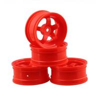 AMSLSIU 4 Pezzi52mm Elastico * RC Auto Pneumatici Cerchi Mozzo Pneumatici Impermeabili Ad Trazione D12 Accessori di Montaggio Cingolato Su Strada, Cinque stelle/verde