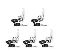 AMSLSIU 5 pezzi di sicurezza avanzata dado in vetro 5x argento dado di bloccaggio serratura per armadietto per ante dell'armadio Dipendente massima sicurezza, 20 mm