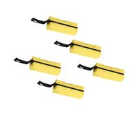 AMSLSIU 5X Borsa tote con cerniera Multicolore Multiuso Pregevole fattura Contenitore hardware per l'organizzazione resistente all'usura, Giallo, Taglia piccola