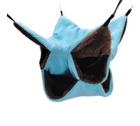 AMSLSIU Amaca per Gabbia per Piccoli Animali Domestici, Morbida e Calda, Ampia Applicazione, Amaca per criceti in Peluche, Gabbia per criceti sospesa, Sicurezza per Letto per, Blu