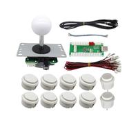 AMSLSIU Arcade Joystick Parte sostituita Pulsanti di gioco Pregevole fattura Forniture di giochi professionali Artigianato professionale, Bianco