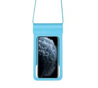 AMSLSIU Astuccio per telefono Impermeabile Sport acquatici Nuoto Subacqueo Touch Screen Borsa asciutta Smartphone da 5,1-6,5 pollici con cordino, Blu