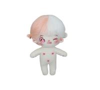 AMSLSIU Bambola di cotone nudo confortevole 20 cm pupazzo di medicazione Per dolce capelli colorati fascia punto onde bambola bambini ragazze sciolti, Come mostrato, nuda