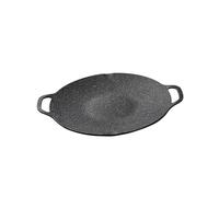 AMSLSIU Barbecue coreano, piastra per barbecue, padella versatile circolare, per arrostire e grigliare durante le avventure all'aperto, padella per friggere, campeggio, fornello,