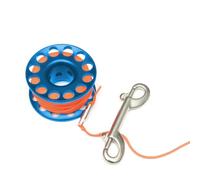 AMSLSIU Bobina per Dita Mulinelli per Immersione Linea di Salsiccia di Sicurezza Linea compatta Supporto Retrattile Subacqueo Divesafe Avvolgitore Manuale, Blu