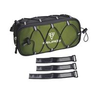 AMSLSIU Borsa da manubrio per bicicletta, piccola, versatile, compatibile con montaggio anteriore, comoda installazione e bici senza pedali. La borsa da manubrio per bicicletta, Verde, 2.1L