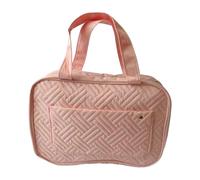 AMSLSIU Borsa per l'organizzazione versatile e resistente con spazio di archiviazione a strati per la classificazione dei viaggi Borsa da viaggio per trucco in poliestere, per il bucato rosa