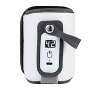AMSLSIU Calore con controllo della temperatura a 5 livelli per il coperchio scaldabiberon regolabile per il latte del bambino con display LCD Ampia applicazione in PU, Blu