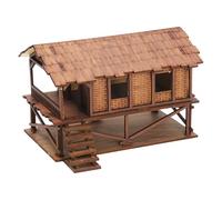 AMSLSIU Casa in miniatura 1/72 Kit di modelli di case in legno progettati per gli appassionati giocattoli legno fai da te Giocattoli architettura da costruire Puzzle 1/72 Kit modelli, Tipo G