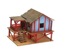 AMSLSIU Casa in miniatura 1/72 Kit di modelli di case in legno progettati per gli appassionati giocattoli legno fai da te Giocattoli architettura da costruire Puzzle 1/72 Kit modelli, Tipo A