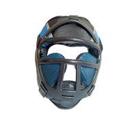 AMSLSIU Caschi per arti marziali, caschi da boxe per giovani uomini, traspiranti, comodi, resistenti all'usura, resistenti agli urti, per allenamento di combattimento, lotta, Blu, M
